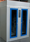 The secure Enviro Racks offer the cocooned comforts of a computer room but are cost-effective and take up minimal space